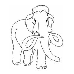 Zeichnungen zum Ausmalen: Mammut - Druckbare Malvorlagen