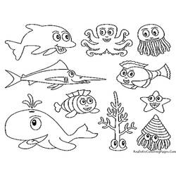 Malvorlage: Meerestiere (Tiere) #22071 - Kostenlose Malvorlagen zum Ausdrucken