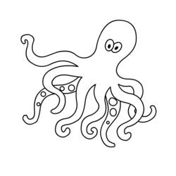 Malvorlage: Oktopus (Tiere) #18907 - Kostenlose Malvorlagen zum Ausdrucken