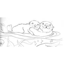 Malvorlage: Otter (Tiere) #10696 - Kostenlose Malvorlagen zum Ausdrucken