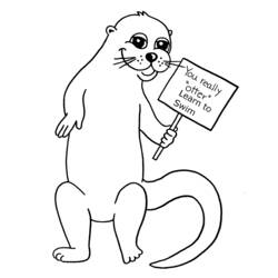 Malvorlage: Otter (Tiere) #10697 - Kostenlose Malvorlagen zum Ausdrucken