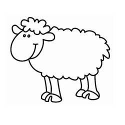 Zeichnungen zum Ausmalen: Schaf - Druckbare Malvorlagen