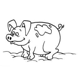 Malvorlage: Schwein (Tiere) #3682 - Kostenlose Malvorlagen zum Ausdrucken