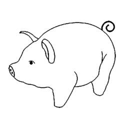 Malvorlage: Schwein (Tiere) #3741 - Kostenlose Malvorlagen zum Ausdrucken