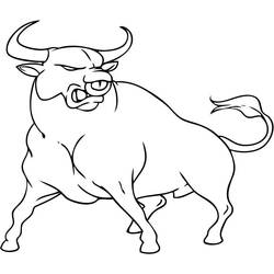 Zeichnungen zum Ausmalen: Stier - Druckbare Malvorlagen