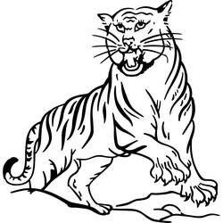 Malvorlage: Tiger (Tiere) #13596 - Kostenlose Malvorlagen zum Ausdrucken
