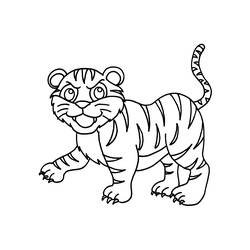 Malvorlage: Tiger (Tiere) #13625 - Kostenlose Malvorlagen zum Ausdrucken