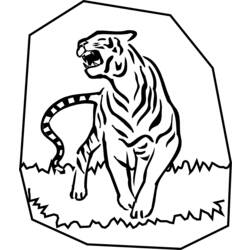 Malvorlage: Tiger (Tiere) #13785 - Kostenlose Malvorlagen zum Ausdrucken