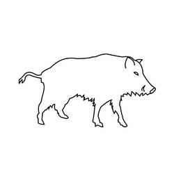 Malvorlage: Wildschwein (Tiere) #14638 - Kostenlose Malvorlagen zum Ausdrucken