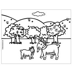 Malvorlage: Ziege (Tiere) #2404 - Kostenlose Malvorlagen zum Ausdrucken