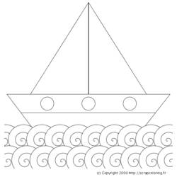 Malvorlage: Boot Schiff (Transport) #137537 - Kostenlose Malvorlagen zum Ausdrucken
