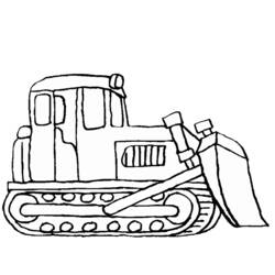 Malvorlage: Bulldozer / mechanischer Bagger (Transport) #141698 - Kostenlose Malvorlagen zum Ausdrucken