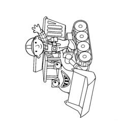 Malvorlage: Bulldozer / mechanischer Bagger (Transport) #141708 - Kostenlose Malvorlagen zum Ausdrucken
