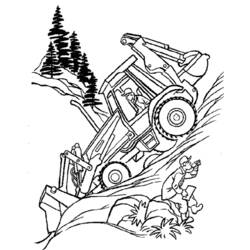 Malvorlage: Bulldozer / mechanischer Bagger (Transport) #141712 - Kostenlose Malvorlagen zum Ausdrucken