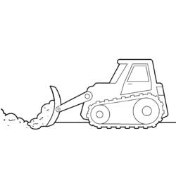 Malvorlage: Bulldozer / mechanischer Bagger (Transport) #141744 - Kostenlose Malvorlagen zum Ausdrucken