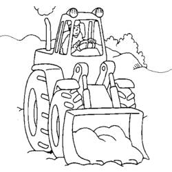Malvorlage: Bulldozer / mechanischer Bagger (Transport) #141769 - Kostenlose Malvorlagen zum Ausdrucken