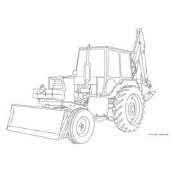Malvorlage: Bulldozer / mechanischer Bagger (Transport) #141773 - Kostenlose Malvorlagen zum Ausdrucken