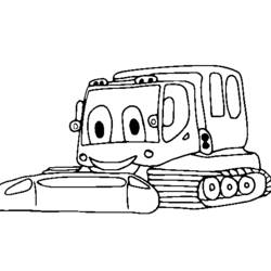 Malvorlage: Bulldozer / mechanischer Bagger (Transport) #141778 - Kostenlose Malvorlagen zum Ausdrucken