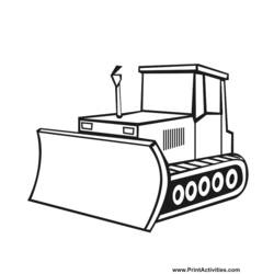 Malvorlage: Bulldozer / mechanischer Bagger (Transport) #141781 - Kostenlose Malvorlagen zum Ausdrucken
