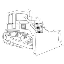 Malvorlage: Bulldozer / mechanischer Bagger (Transport) #141784 - Kostenlose Malvorlagen zum Ausdrucken