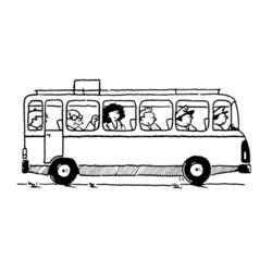 Malvorlage: Bus / Reisebus (Transport) #135289 - Kostenlose Malvorlagen zum Ausdrucken