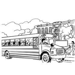 Malvorlage: Bus / Reisebus (Transport) #135294 - Kostenlose Malvorlagen zum Ausdrucken