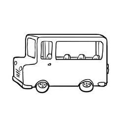 Malvorlage: Bus / Reisebus (Transport) #135329 - Kostenlose Malvorlagen zum Ausdrucken