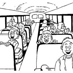 Malvorlage: Bus / Reisebus (Transport) #135330 - Kostenlose Malvorlagen zum Ausdrucken