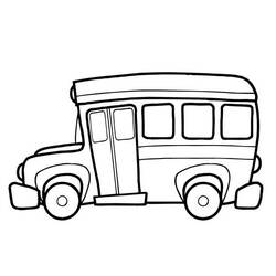 Malvorlage: Bus / Reisebus (Transport) #135353 - Kostenlose Malvorlagen zum Ausdrucken
