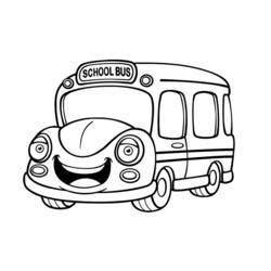 Malvorlage: Bus / Reisebus (Transport) #135370 - Kostenlose Malvorlagen zum Ausdrucken