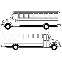 Malvorlage: Bus / Reisebus (Transport) #135423 - Kostenlose Malvorlagen zum Ausdrucken