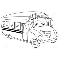 Malvorlage: Bus / Reisebus (Transport) #135499 - Kostenlose Malvorlagen zum Ausdrucken