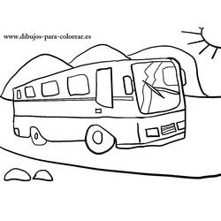 Malvorlage: Bus / Reisebus (Transport) #135500 - Kostenlose Malvorlagen zum Ausdrucken