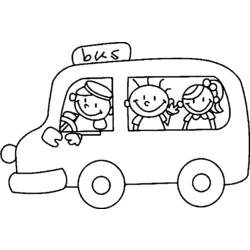 Malvorlage: Bus / Reisebus (Transport) #135519 - Kostenlose Malvorlagen zum Ausdrucken
