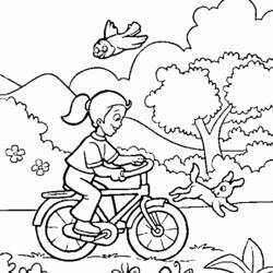 Malvorlage: Fahrrad (Transport) #137010 - Kostenlose Malvorlagen zum Ausdrucken