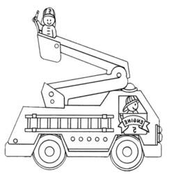 Malvorlage: Feuerwehrauto (Transport) #135796 - Kostenlose Malvorlagen zum Ausdrucken