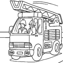 Malvorlage: Feuerwehrauto (Transport) #135810 - Kostenlose Malvorlagen zum Ausdrucken