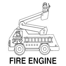 Malvorlage: Feuerwehrauto (Transport) #135817 - Kostenlose Malvorlagen zum Ausdrucken