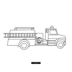 Malvorlage: Feuerwehrauto (Transport) #135832 - Kostenlose Malvorlagen zum Ausdrucken