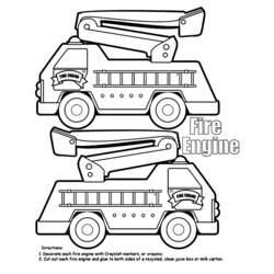 Malvorlage: Feuerwehrauto (Transport) #135847 - Kostenlose Malvorlagen zum Ausdrucken