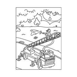 Malvorlage: Feuerwehrauto (Transport) #135850 - Kostenlose Malvorlagen zum Ausdrucken