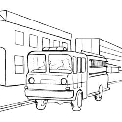 Malvorlage: Feuerwehrauto (Transport) #135856 - Kostenlose Malvorlagen zum Ausdrucken