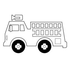 Malvorlage: Feuerwehrauto (Transport) #135890 - Kostenlose Malvorlagen zum Ausdrucken