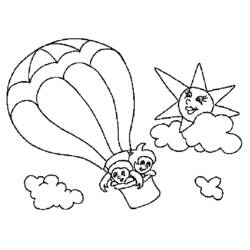 Malvorlage: Heißluftballon (Transport) #134601 - Kostenlose Malvorlagen zum Ausdrucken