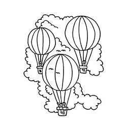Malvorlage: Heißluftballon (Transport) #134699 - Kostenlose Malvorlagen zum Ausdrucken