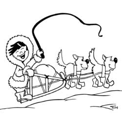 Malvorlage: Hundeschlitten (Transport) #142626 - Kostenlose Malvorlagen zum Ausdrucken
