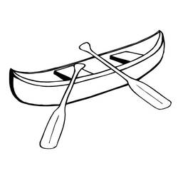 Zeichnungen zum Ausmalen: Kanu / Ruderboot - Kostenlose Malvorlagen zum Ausdrucken