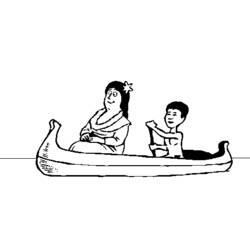 Malvorlage: Kanu / Ruderboot (Transport) #142237 - Kostenlose Malvorlagen zum Ausdrucken