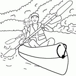 Malvorlage: Kanu / Ruderboot (Transport) #142402 - Kostenlose Malvorlagen zum Ausdrucken