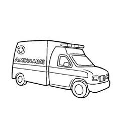 Malvorlage: Krankenwagen (Transport) #136755 - Kostenlose Malvorlagen zum Ausdrucken